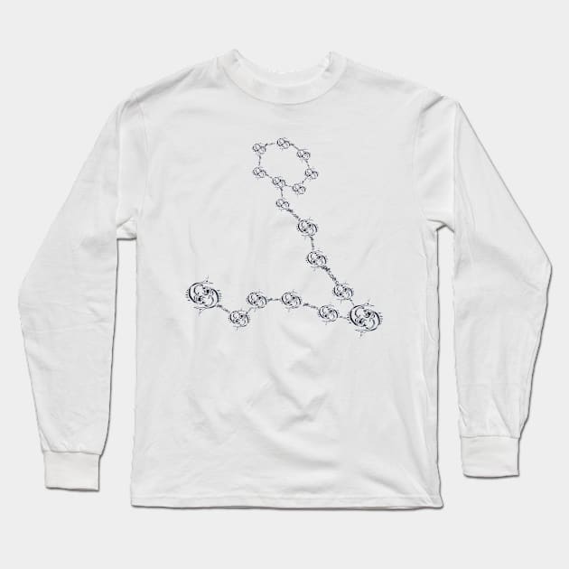 pisces zodiac constellation Long Sleeve T-Shirt by INDONESIA68